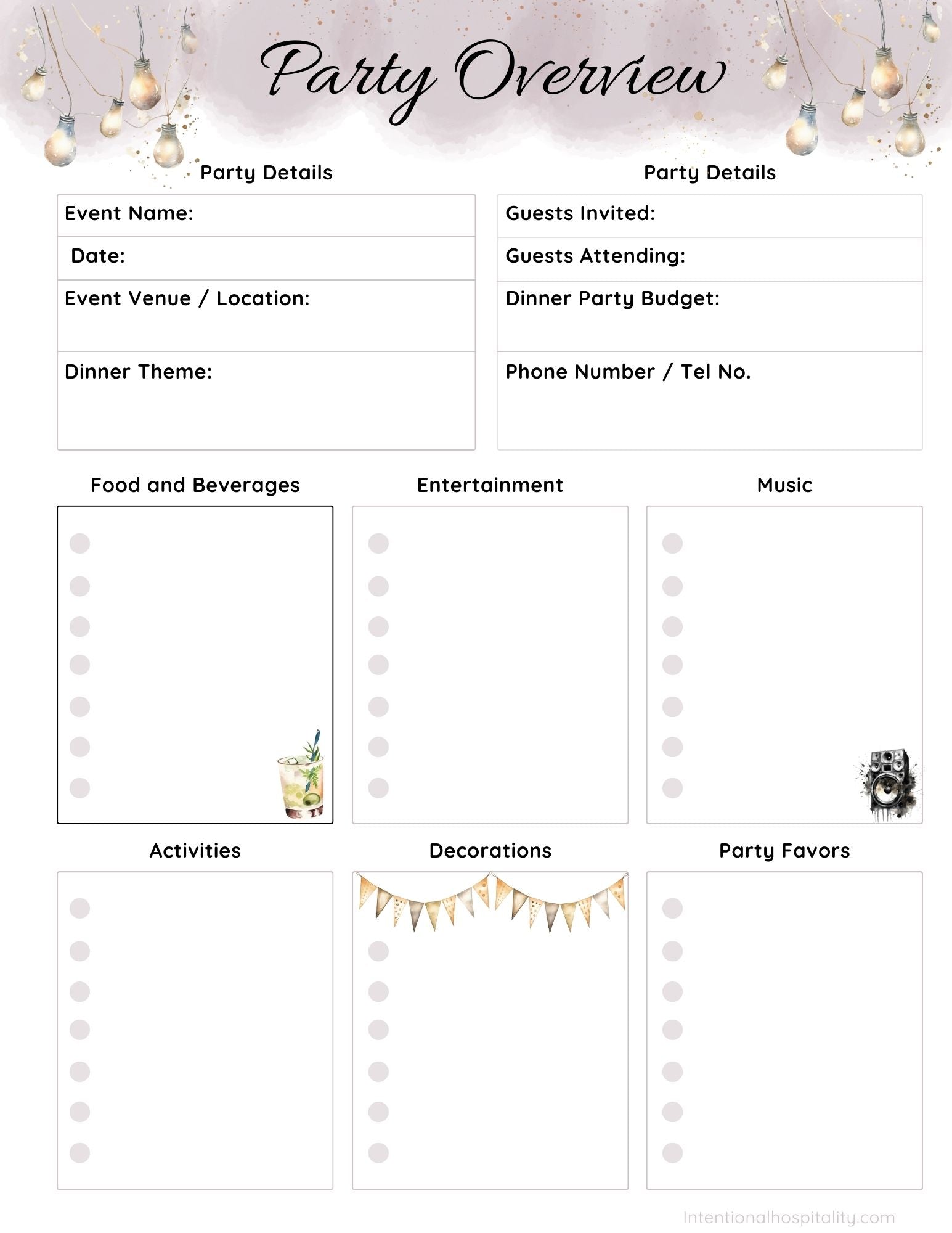 Ultimate Dinner Party Planner