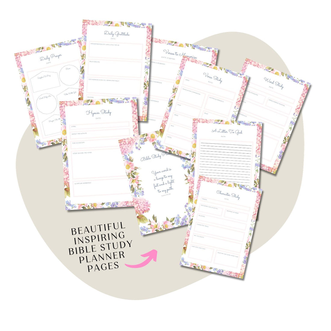 Bible Study Planner Bundle (Floral)