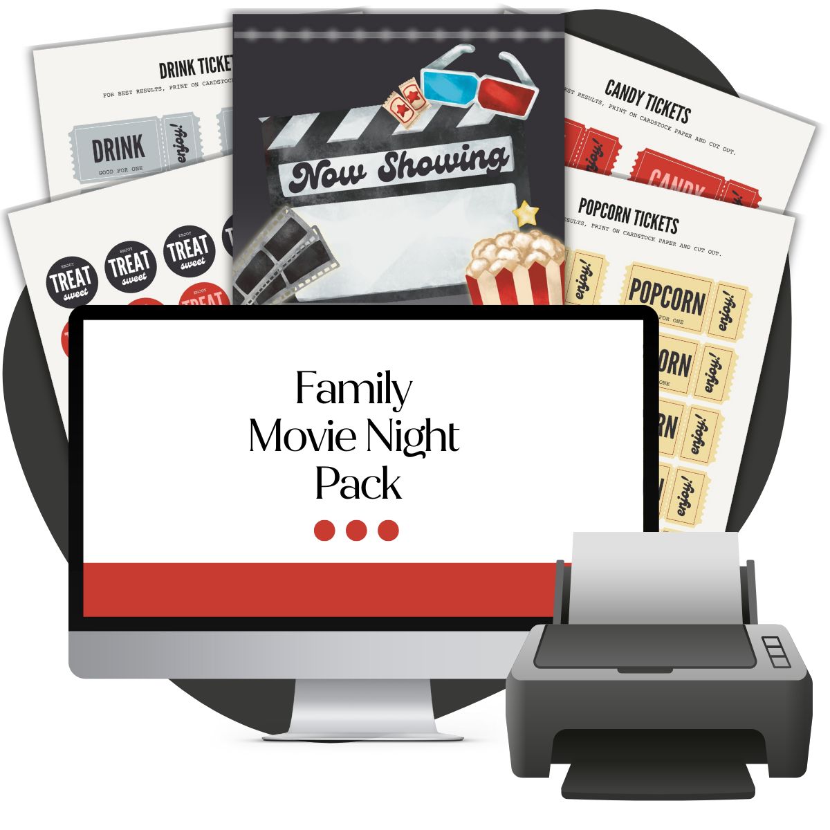 Family Movie Night Printable Pack
