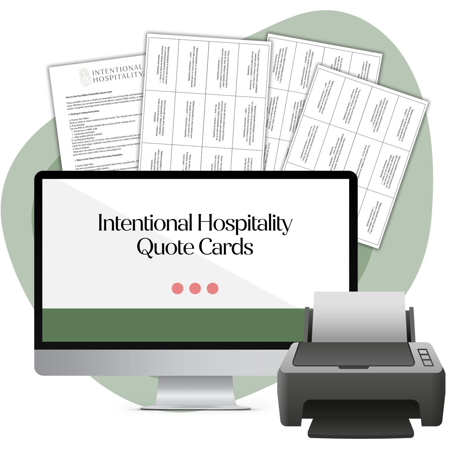 hospitality quote cards and printer