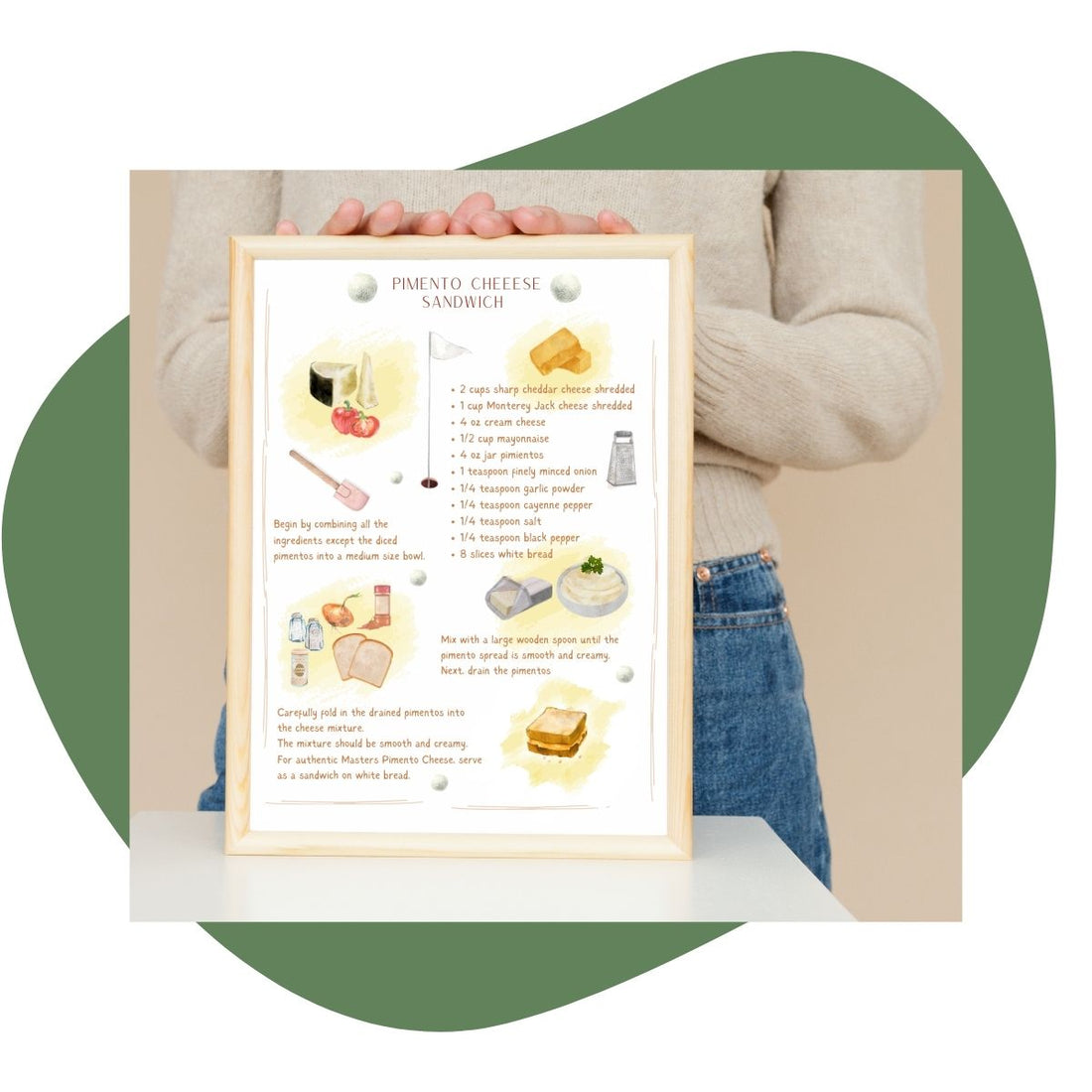 Masters Golf-Inspired Recipe Card Art Prints