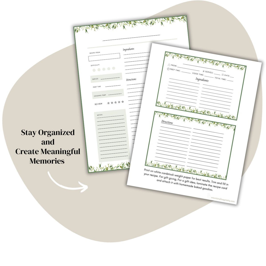Recipe Cards (Olive Branch)