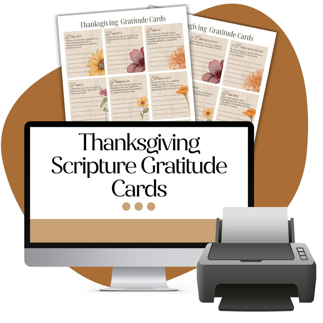 Thanksgiving Scripture Gratitude Cards