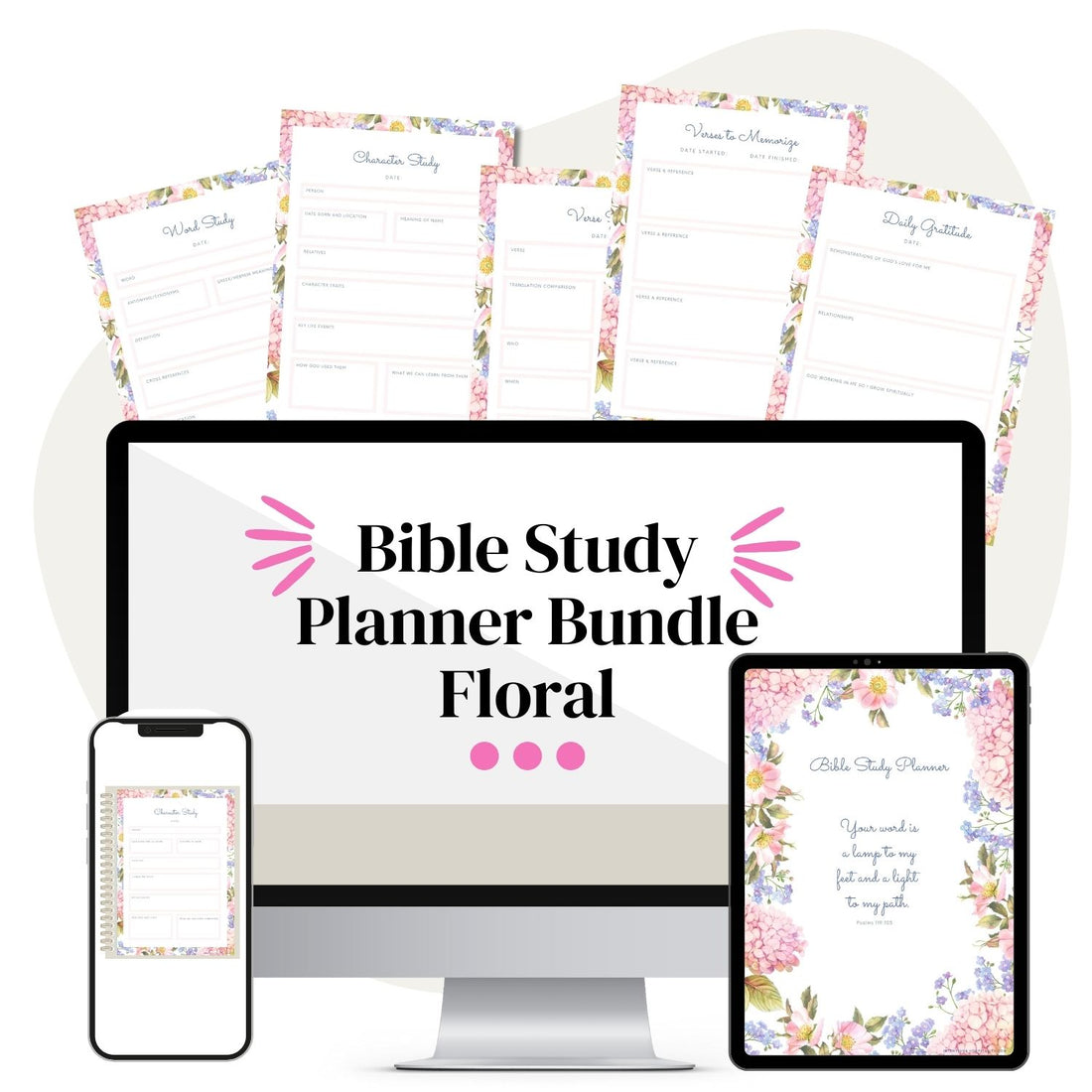 Bible Study Planner Bundle (Floral)