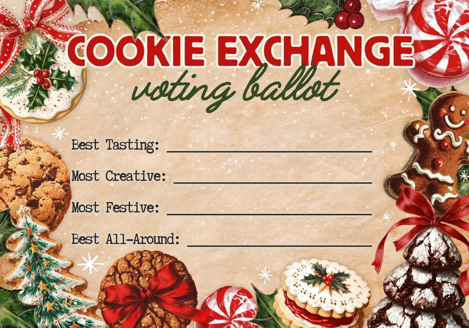 Christmas Cookie  Exchange  Kit