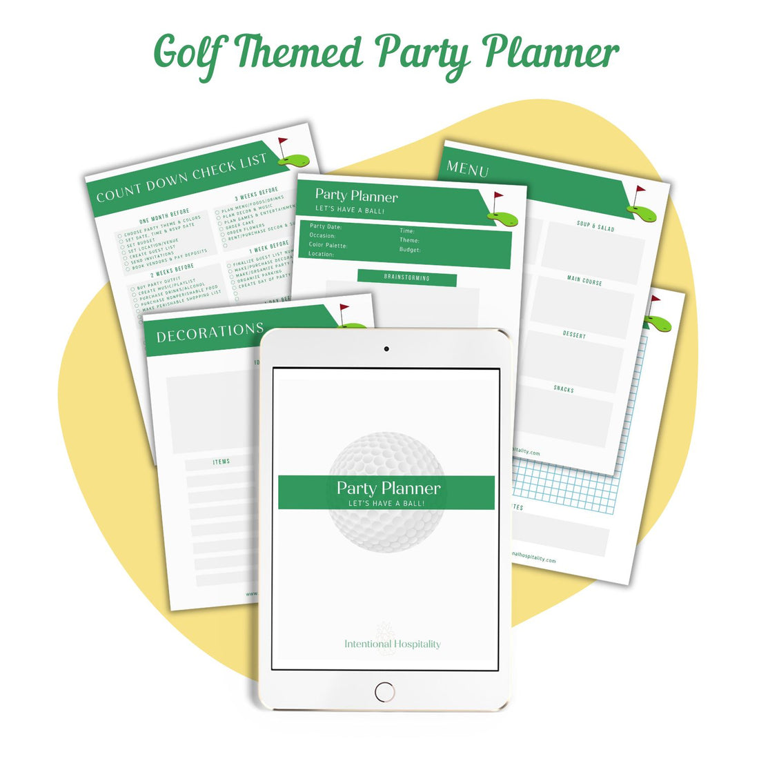 Golf Themed Party Planner