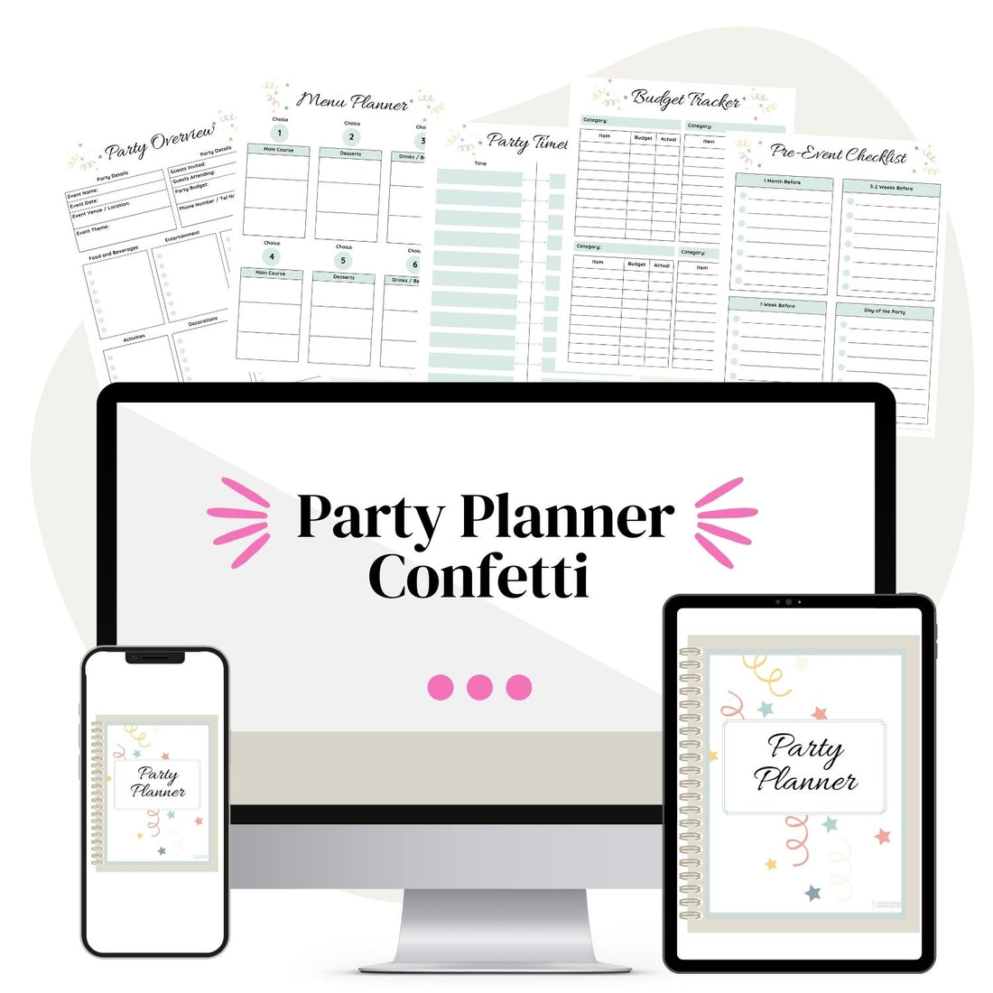 Party Planner Confetti Theme