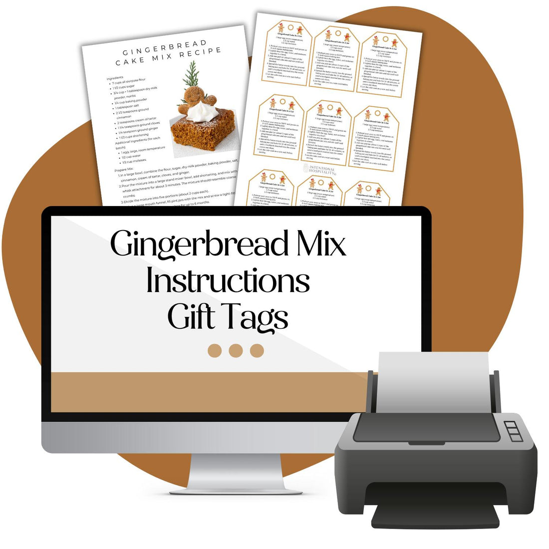 Gingerbread Cake Mix In A Jar Gift