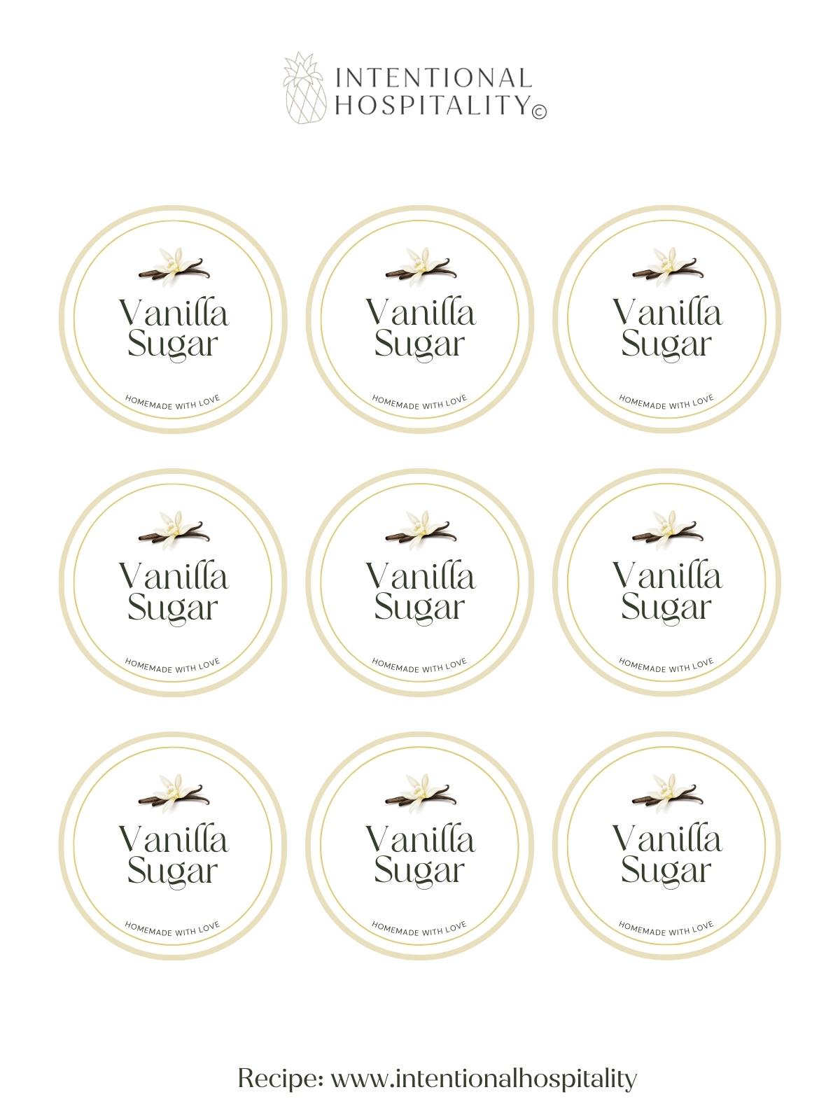 Vanilla Sugar Gift Stickers